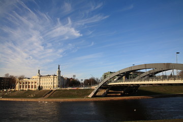 Fototapeta premium Right bank of the Neris,Vilnius