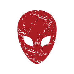 Red grunge extraterrestrial logo