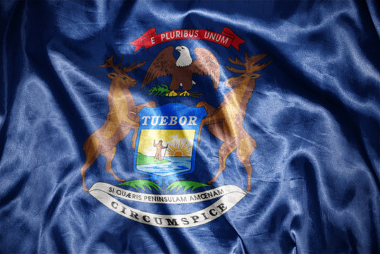 Shining Michigan State Flag