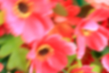 Obraz na płótnie Canvas blurred artificial flowers