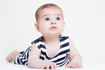 Beautiful smiling cute baby girl