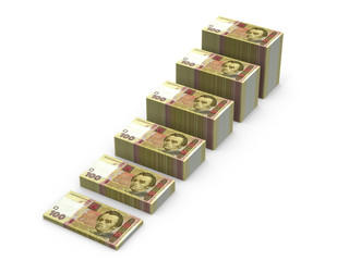 Naklejka premium Stairs from stacks of money