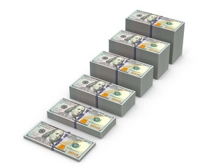 Obraz premium Stairs from stacks of money