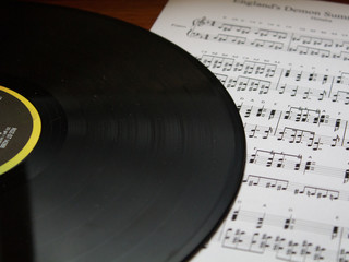 Vinyl on sheet music