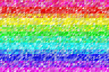 Rainbow Triangles Pattern Seamless Background. EPS8 Vector