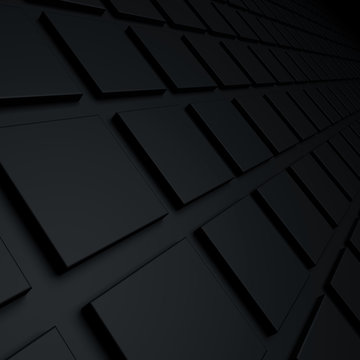 black abstract cubes background