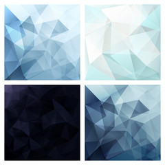 Set of four poly backgrounds for your design