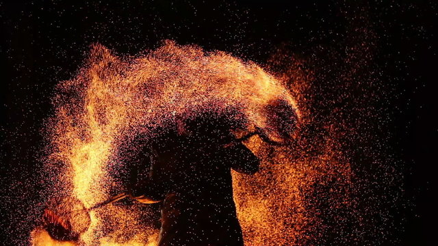 Fire show amazing at night