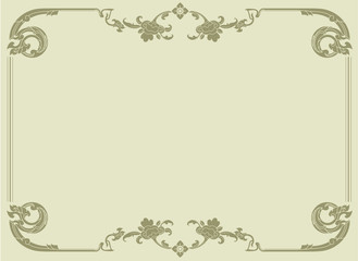 Thai elegant art frame.vector