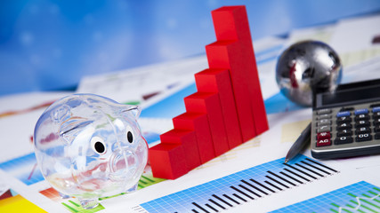 Finance concept, Percent, natural colorful tone