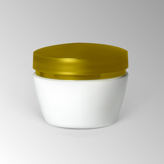Bank cream with gold cap.