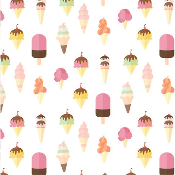 Ice Cream Seamless Pattern