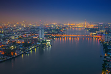 Bangkok city at twilight