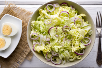 Lettuce. Vegetarian food, light snacks.
