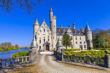 castle from fairytale. Belgium, Marnix