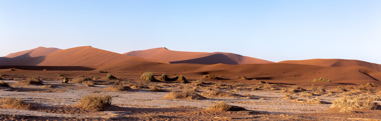 Fototapeta na wymiar beautiful landscape of Hidden Vlei in Namib desert panorama