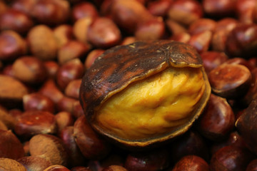 background of chestnuts