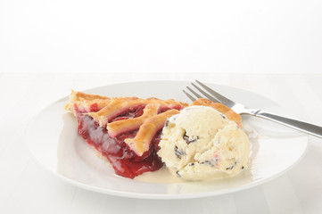 Cherry pie a la mode