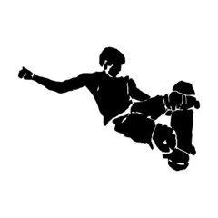 grunge skateboarder jumping