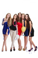 Fototapeta premium hen party young girls celebrating