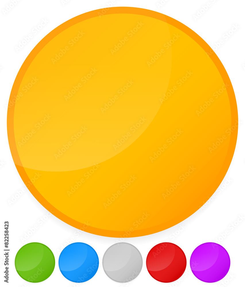 Poster colorful circles with slight glossy effect