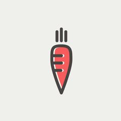Carrot thin line icon