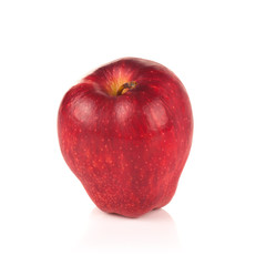 Red apple on white background