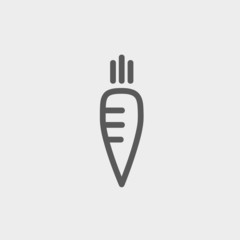 Fototapeta premium Carrot thin line icon