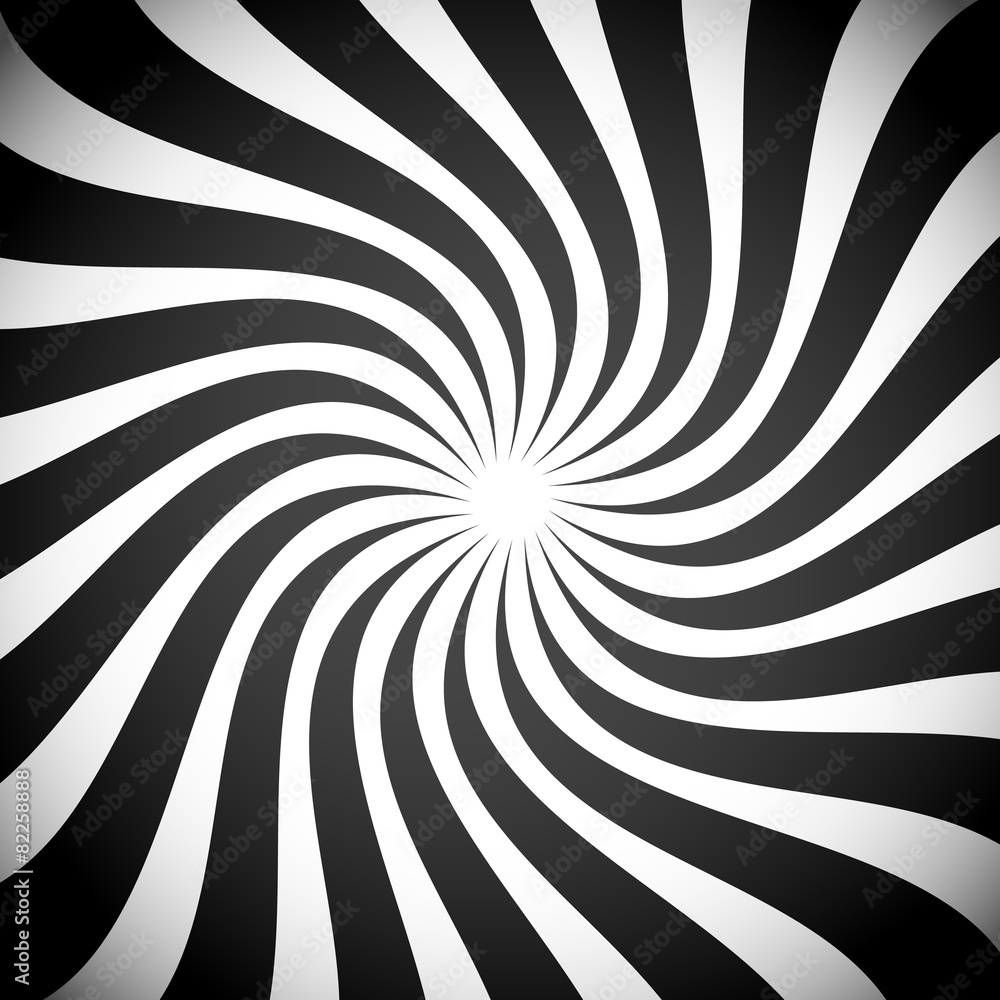 Poster Twisted rays, tentacle like shapes abstract background