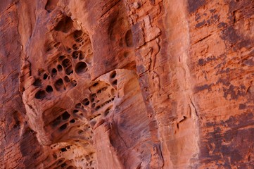 Eroded rock in Valley Of Fire State Park, Nevada, USA.