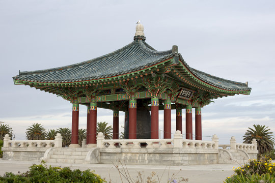 Korean Temple With Bell