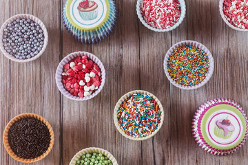 Colorful cupcake spinkles