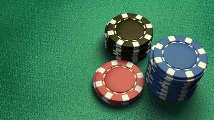 focus of casino chips