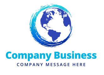 Fototapeta premium Swirl Global Company Business Logo Symbol