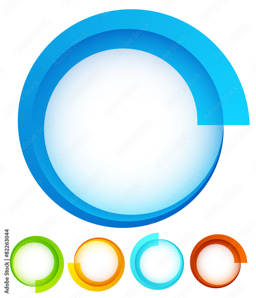 Aufkleber Circular, round design elements. Preloader, buffers shapes, prog