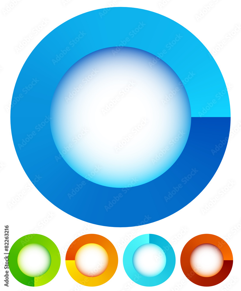 Aufkleber circular, round design elements. preloader, buffers shapes, prog