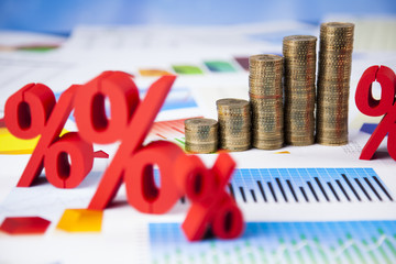 Percentage, Concept of discount colorful tone