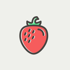 Strawberry thin line icon