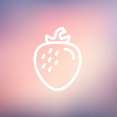 Strawberry thin line icon