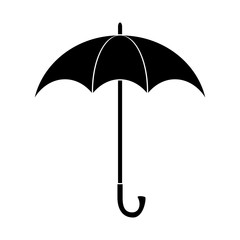 Umbrella. Silhouette on a white background