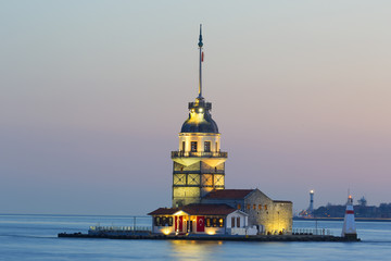 Fototapeta premium The Maiden's Tower in Istanbul-Turkey