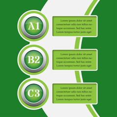 green infographics banners - design templates