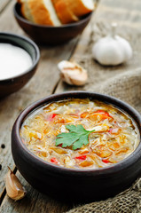 chicken soup with cabbage