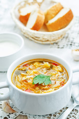 chicken soup with cabbage