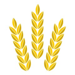 Agriculture icon golden wheat - Illustration
