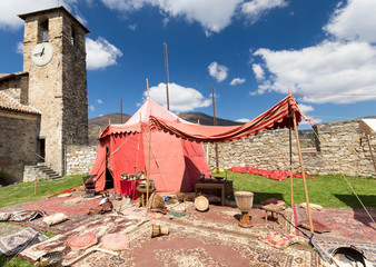 camp inside the castle
