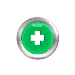 Button Grün - Kreuz