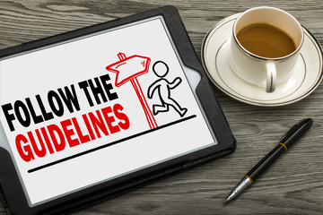follow the guidelines concept