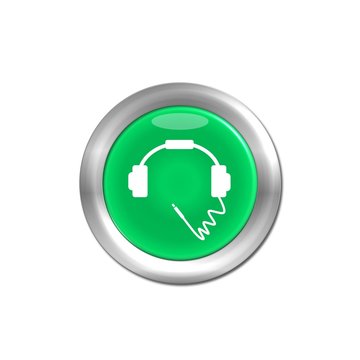 Button Gr&uuml;n - Kopfh&ouml;rer