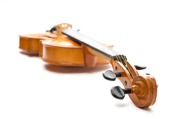 Fototapeta na wymiar violin on white background